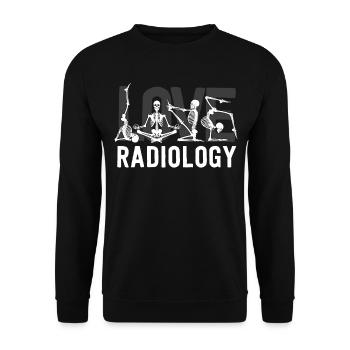 Love Radiology Tech Gifts Radiologist XRay - Unisex Sweatshirt - black - Front - Alina (178cm) & Michal (187cm)