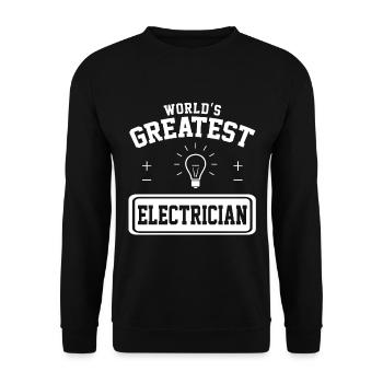 Electrician volt voltage energy - Unisex Sweatshirt - black - Front - Alina (178cm) & Michal (187cm)