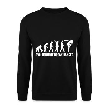 Breakdance evolution dancing girl - Unisex Sweatshirt - black - Front - Alina (178cm) & Michal (187cm)