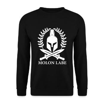 Sparte Fitness Romains Grecs Spartan - Sweat-shirt Unisexe - noir - Devant - Alina (178cm) & Michal (187cm)