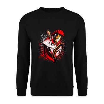 Sparta No Fear Spartan Fitness Warrior - Sweat-shirt Unisexe - noir - Devant - Alina (178cm) & Michal (187cm)
