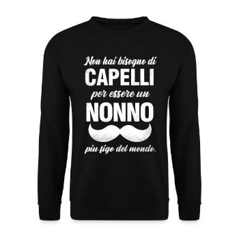Regalo Per Il Migliore Nonno del Mondo - Unisex Pullover - Schwarz - Vorne - Alina (178cm) & Michal (187cm)
