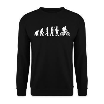 Fahrrad Evolution Radeln Bike Mountainbike - Unisex Pullover - Schwarz - Vorne - Alina (178cm) & Michal (187cm)