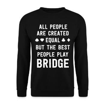 Cadeaux pour amant de pont chemise de pont d'amour drôle - Sweat-shirt Unisexe - noir - Devant - Alina (178cm) & Michal (187cm)