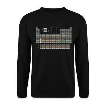 Periodic table chemist nerd chemistry geek - Unisex Sweatshirt - black - Front - Alina (178cm) & Michal (187cm)
