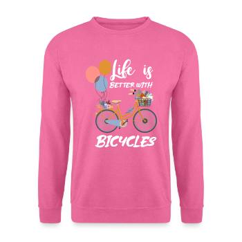 Fahrrad Citybike Rad Bike Mountainbike - Unisex Pullover - Pink - Vorne