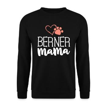 Berner Mama Shirt Bernese Mountain Dog Gifts Mom - Unisex Sweatshirt - black - Front - Alina (178cm) & Michal (187cm)