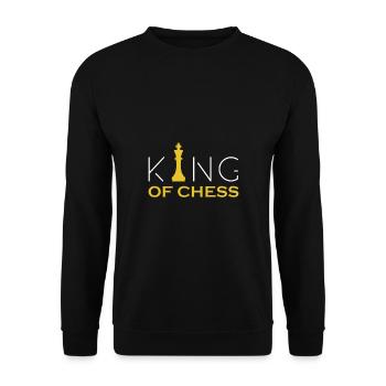 Schach König Schachfigur König Spiel - Unisex Pullover - Schwarz - Vorne - Alina (178cm) & Michal (187cm)