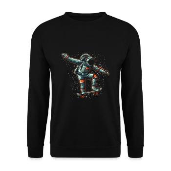 Astronaut Space Cosmonaut Space - Unisex Sweatshirt - black - Front - Alina (178cm) & Michal (187cm)