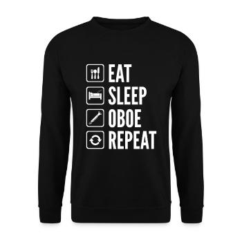 Oboist concert music orchestra oboe - Unisex Sweatshirt - black - Front - Alina (178cm) & Michal (187cm)