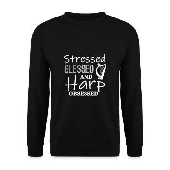Harpe obsession concert orchestre Harpe - Sweat-shirt Unisexe - noir - Devant - Alina (178cm) & Michal (187cm)
