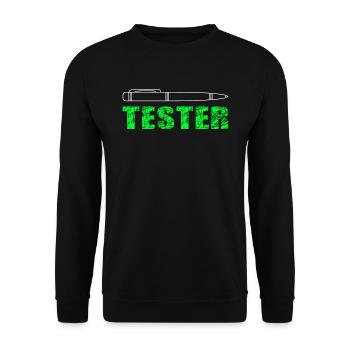 Pen Tester Penetration Tester Hacker Informatiker - Unisex Pullover - Schwarz - Vorne - Alina (178cm) & Michal (187cm)