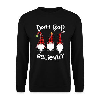 Imp hat Christmas elves - Unisex Sweatshirt - black - Front - Alina (178cm) & Michal (187cm)
