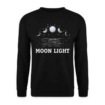 Moonlight moon phases astrology moon - Unisex Sweatshirt - black - Front - Alina (178cm) & Michal (187cm)