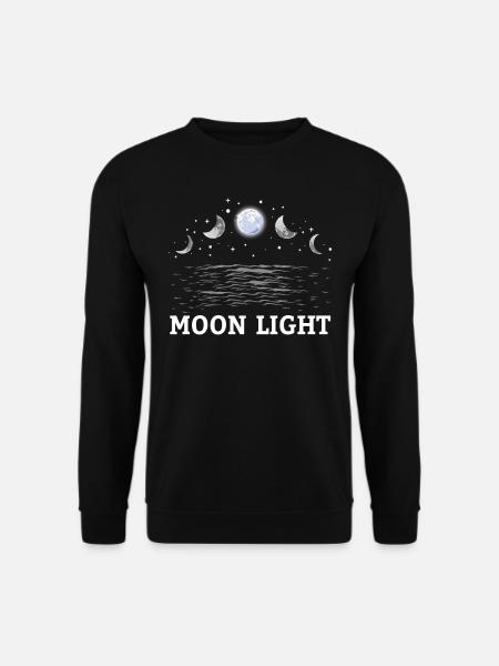 Mondlicht Mondphasen Astrologie Mond - Unisex Pullover - Schwarz