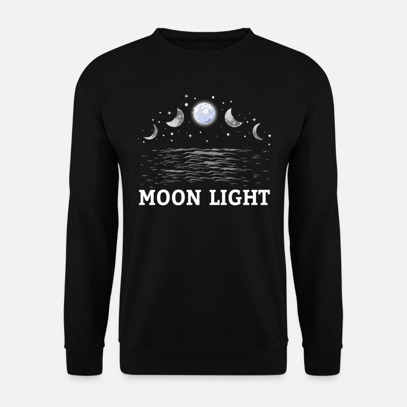Clair de lune phases de lune astrologie lune - Sweat-shirt Unisexe - noir