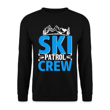 Ski Patrol Edelweiß Bergrettung - Unisex Pullover - Schwarz - Vorne - Alina (178cm) & Michal (187cm)