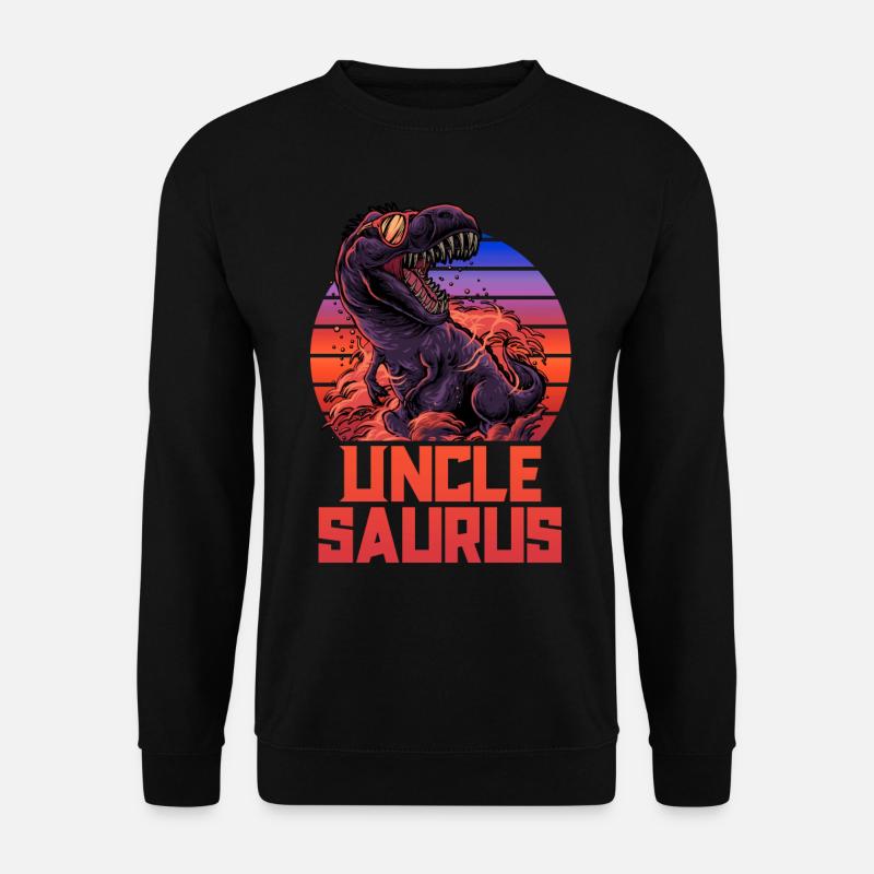 Unclesaurus TRex paita Uncle Saurus Retro 80s - Unisex svetaripaita - musta