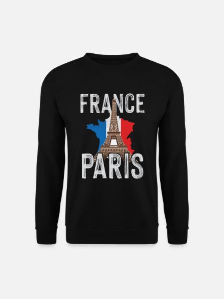 Frankreich Paris Eiffelturm Französisch - Unisex Pullover - Schwarz