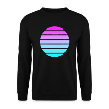 Vaporware Cyber 1970 Techno Culture - Sweat-shirt Unisexe - noir - Devant - Alina (178cm) & Michal (187cm)