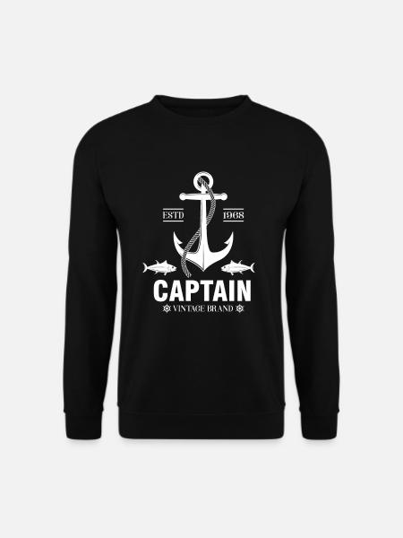 Anchor captain - Unisex Sweatshirt - black