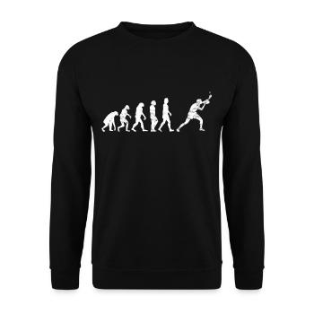 Tischtennis Geschenk Tischtennisspieler Schmettern - Unisex Pullover - Schwarz - Vorne - Alina (178cm) & Michal (187cm)