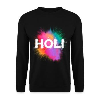 Holi Festival - Unisex Pullover - Schwarz - Vorne - Alina (178cm) & Michal (187cm)