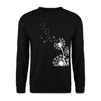 Idée cadeau nature fleur de pissenlit - Sweat-shirt Unisexe - noir - Devant - Alina (178cm) & Michal (187cm)