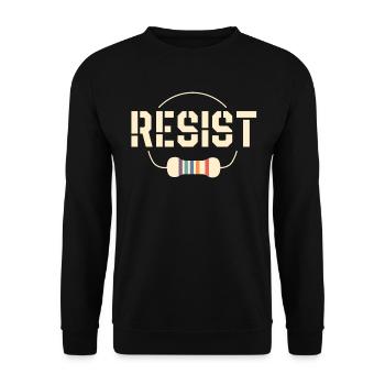 Geschenk für Elektroingenieur Graduate Men Resist - Unisex Pullover - Schwarz - Vorne - Alina (178cm) & Michal (187cm)