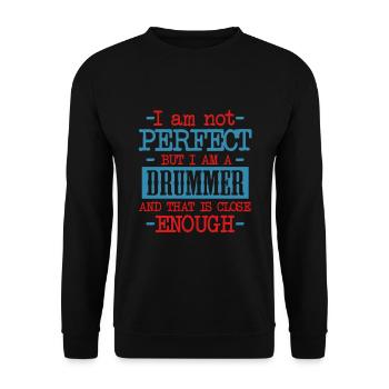 Drummer Drummer Drummer Musicien - Sweat-shirt Unisexe - noir - Devant - Alina (178cm) & Michal (187cm)