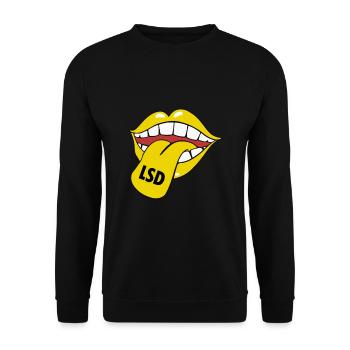 GOA Hofmann LSD Psychedelic Pilze Techno - Unisex Pullover - Schwarz - Vorne - Alina (178cm) & Michal (187cm)
