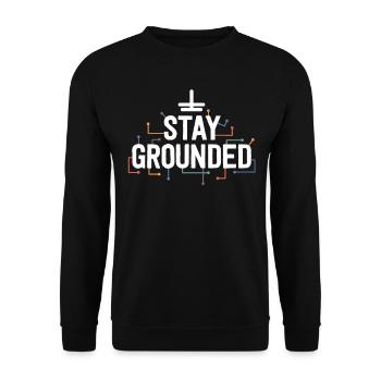 Elektriker Geschenke für Männer Lustiger elektrischer Aufenthalt - Unisex Pullover - Schwarz - Vorne - Alina (178cm) & Michal (187cm)