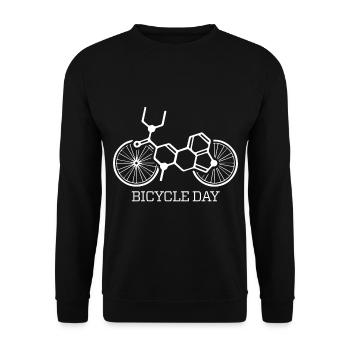 GOA Hofmann Bicycle Day Zauberwald 1943 - Unisex Pullover - Schwarz - Vorne - Alina (178cm) & Michal (187cm)
