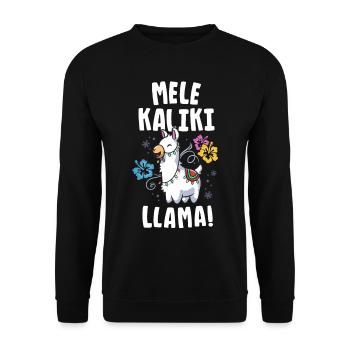 Mele Kalikimaka Shirt For Women Hawaiian Xmas - Unisex Sweatshirt - black - Front - Alina (178cm) & Michal (187cm)
