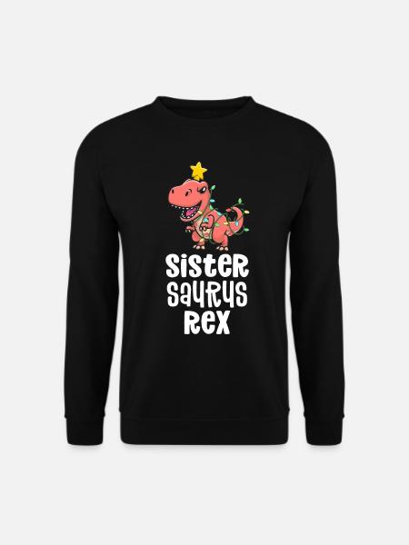 Sistersaurus Rex Mädchen passend zur Dino-Familie - Unisex Pullover - Schwarz