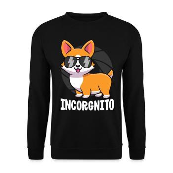 Chemise Incorgnito Corgi pour enfants homme drôle Corgi - Sweat-shirt Unisexe - noir - Devant - Alina (178cm) & Michal (187cm)