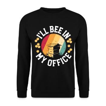 Retro Imker Geschenke für Papa Männer Ich werde in meinem sein - Unisex Pullover - Schwarz - Vorne - Alina (178cm) & Michal (187cm)