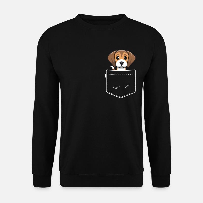 Beagle Hund in der Tasche T-Shirts Männer Frauen Beagle - Unisex Pullover - Schwarz