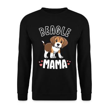 Beagle Mama Dog Mom Shirts For Women Gift For - Unisex Sweatshirt - black - Front - Alina (178cm) & Michal (187cm)
