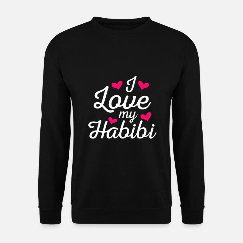 Liebe Dich Habibi Schatz arabischer Spruch - Unisex Pullover - Schwarz