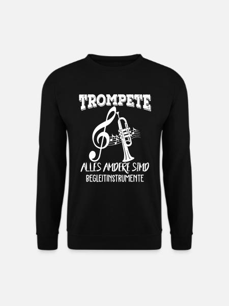Trompete Musiker Blasinstrument Trompeter - Unisex Pullover - Schwarz