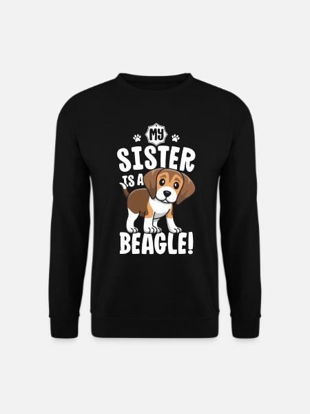 My Sister Is A Beagle Shirt Kids Beagle Shirt - Unisex Sweatshirt - black