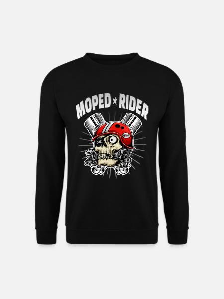Moped Rider Totenkopf Biker Kult - Unisex Pullover - Schwarz