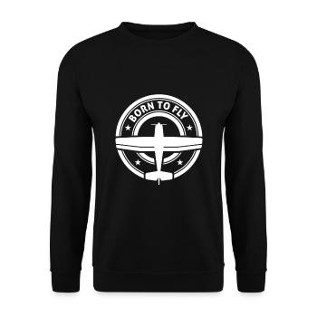 Pilote né pour piloter un avion à réaction - Sweat-shirt Unisexe - noir - Devant - Alina (178cm) & Michal (187cm)