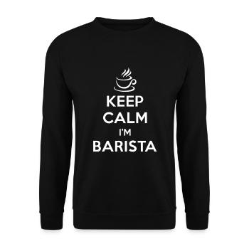 Barista Coffee Caffeine Cappuccino - Unisex Sweatshirt - black - Front - Alina (178cm) & Michal (187cm)