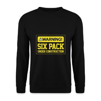 Sixpack Gym Warning Build Muscle - Unisex Sweatshirt - black - Front - Alina (178cm) & Michal (187cm)