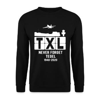 Idée cadeau Tegel Airport TXL Berlin - Sweat-shirt Unisexe - noir - Devant - Alina (178cm) & Michal (187cm)