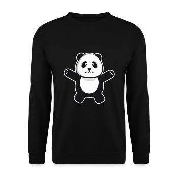 Panda teddy bear china bears panda bear - Unisex Sweatshirt - black - Front - Alina (178cm) & Michal (187cm)