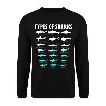 requin - Sweat-shirt Unisexe - noir - Devant - Alina (178cm) & Michal (187cm)