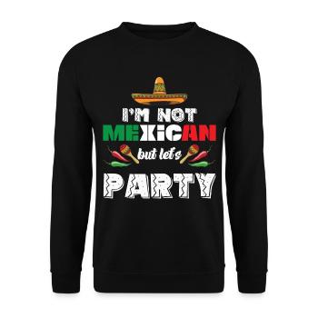 Mexican party mariachi band sombrero - Unisex Sweatshirt - black - Front - Alina (178cm) & Michal (187cm)
